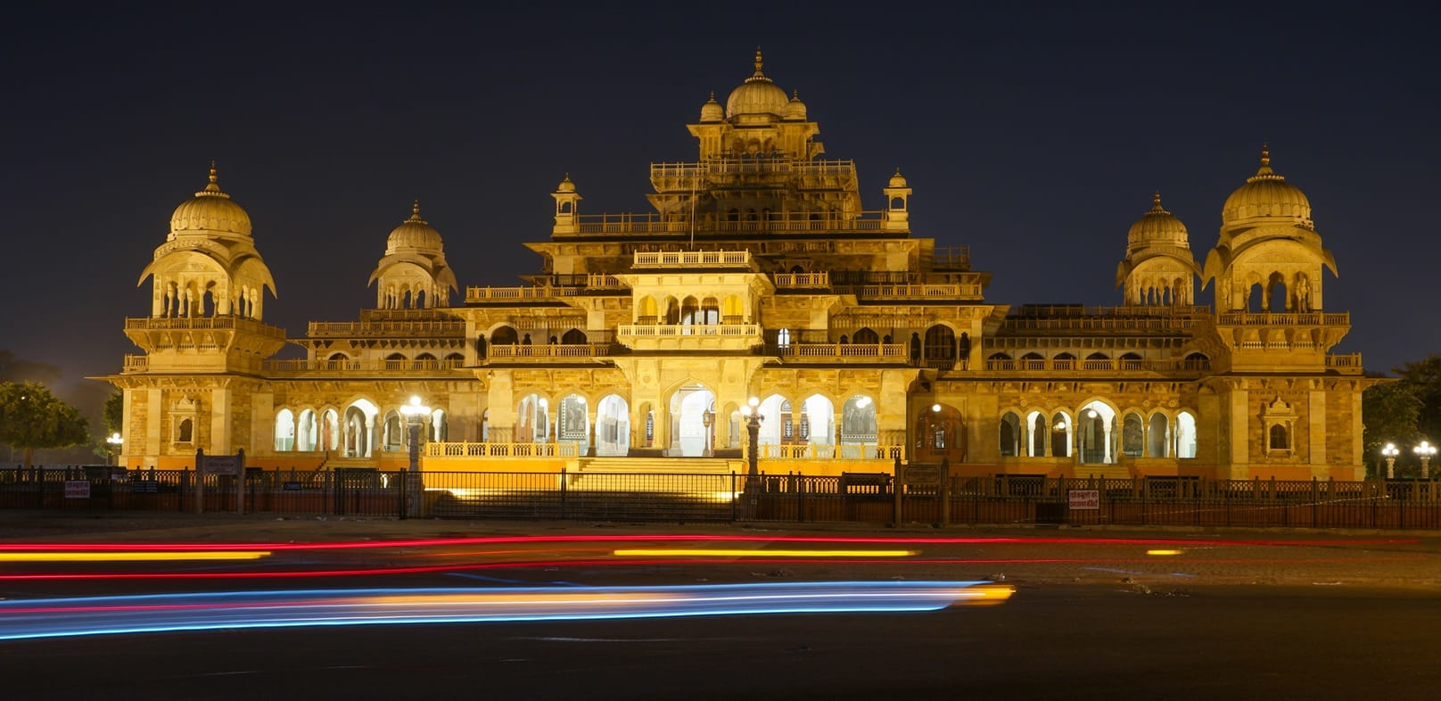 The Albert Hall Museum in Jaipur, India at night - 2024