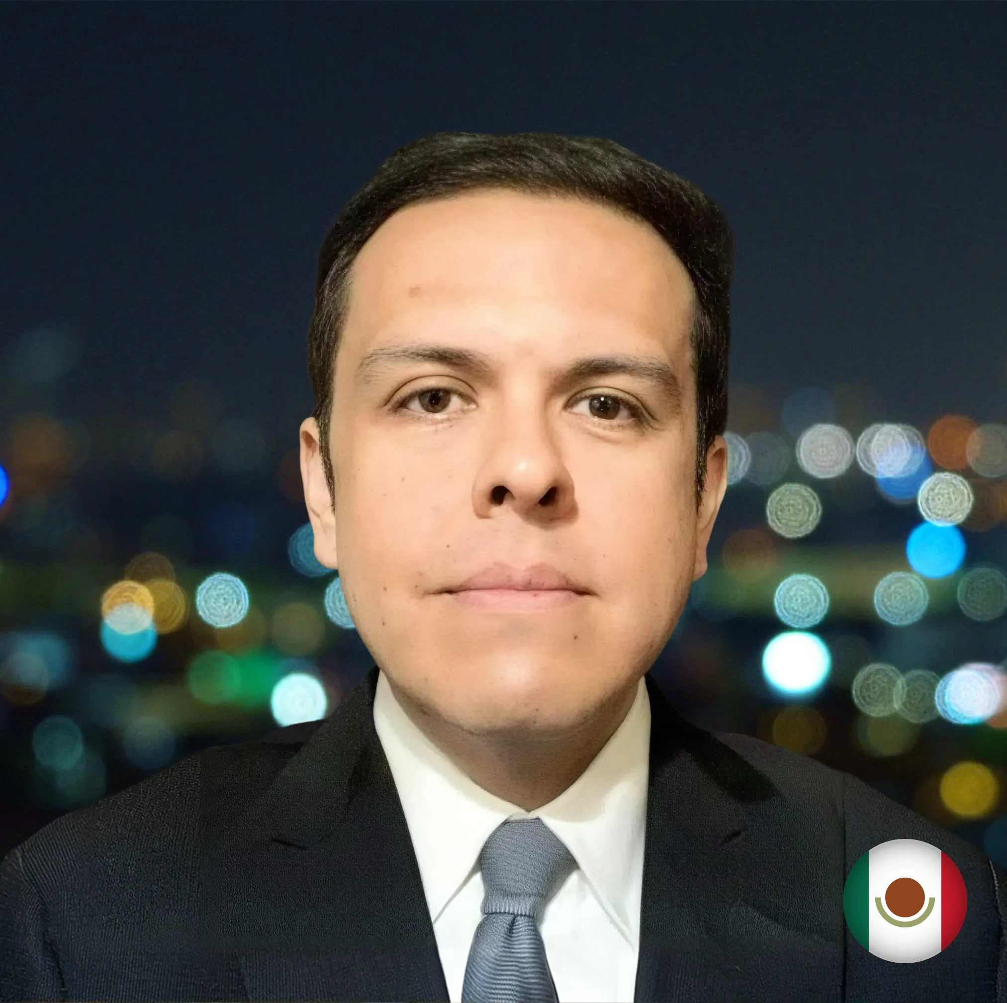 Edgar Ciceño with country flag